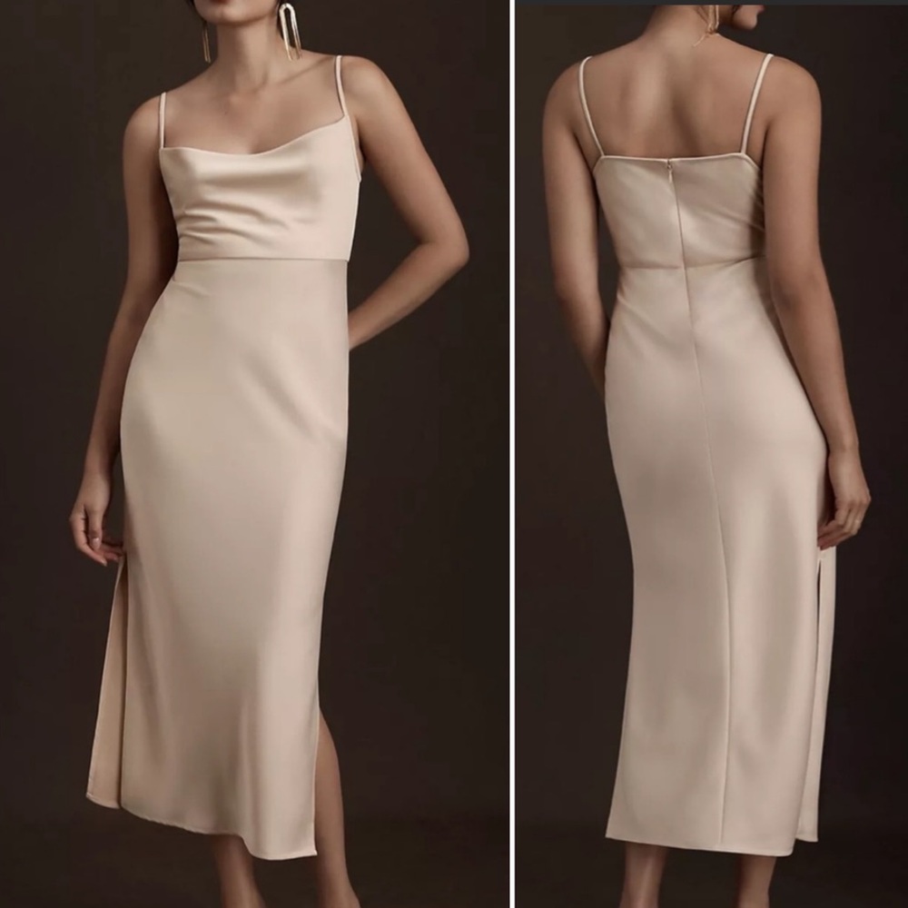 Sachin & Babi Cali slip dress Sz 6 champagne oyster Anthropologie